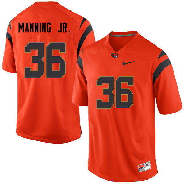 Men Oregon State Beavers #36 Jeffrey Manning Jr. College Football Jerseys Sale-Orange